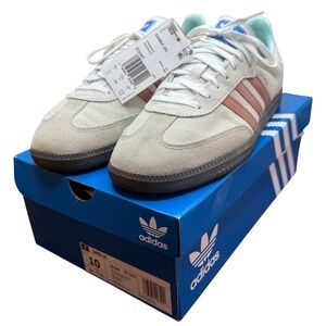 Adidas Samba OG Casual Shoes Sneakers Cream Brown White Men's Size 10 ID2047